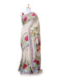 Tussar Silk Kantha Embroidered Saree