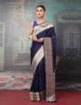 Pure Handloom Satin Saree With Border