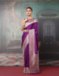 Pure Handloom Satin Saree With Border