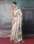 Tussar Silk Kantha Embroidered Saree