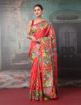 Tussar Silk Kantha Embroidered Saree